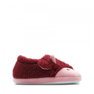 Chlapecké Pantofle Clarks Fluffy Snug Toddler Růžové | CZ-429160