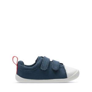 Chlapecké Plátěné Boty Clarks Roamer Craft Toddler Tmavě Blankyt | CZ-514027