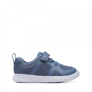 Chlapecké Tenisky Clarks Ath Flux Toddler Světle Blankyt | CZ-918246