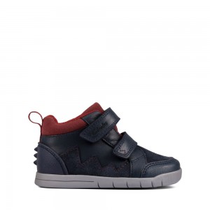 Chlapecké Tenisky Clarks Rex Park Toddler Tmavě Blankyt | CZ-062894