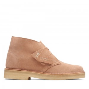 Dámské Kotníkové Boty Clarks Originál Desert Boot Béžový | CZ-637819