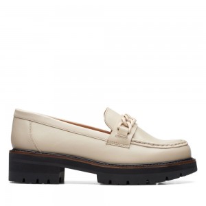 Dámské Loafers Clarks Orianna Edge Bílé | CZ-023418