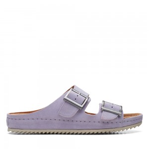 Dámské Nazouváky Clarks Brookleigh Sun Fialové | CZ-048316