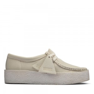 Dámské Obuv Clarks Wallabee Cup Bílé | CZ-513689