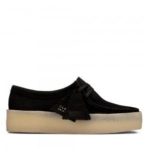 Dámské Obuv Clarks Wallabee Cup Černé | CZ-143279