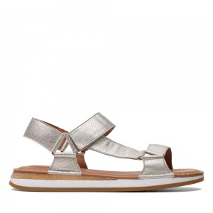 Dámské Sandály Ploché Clarks Craft Sun Sport Stříbrné | CZ-072589