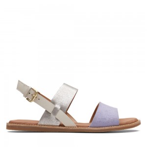 Dámské Sandály Ploché Clarks Karsea Strap Fialové | CZ-213578