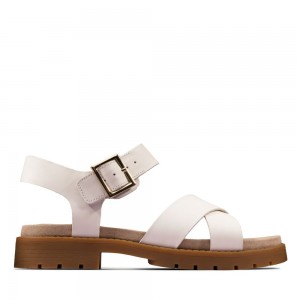 Dámské Sandály Ploché Clarks Orinoco Strap Bílé | CZ-348091