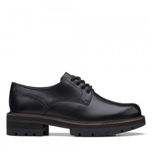 Dámské Společenské Boty Clarks Orianna Derby Černé | CZ-407389