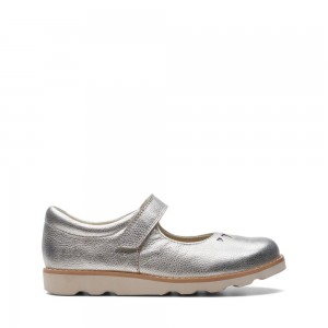 Dívčí Obuv Clarks Crown Jane Metal | CZ-065137