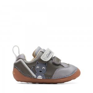 Dívčí Obuv Clarks Tiny Print Toddler Šedé | CZ-354928