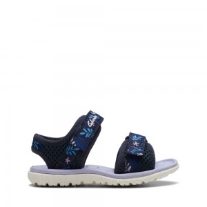 Dívčí Sandály Clarks Surfing Tide Toddler Tmavě Blankyt | CZ-570961