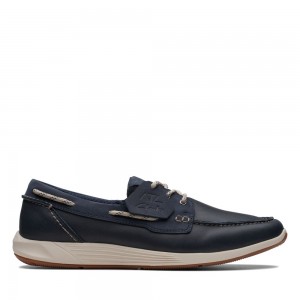 Pánské Boty Casual Clarks ATL Sail Go Tmavě Blankyt | CZ-048713