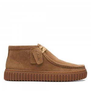 Pánské Boty Casual Clarks Torhill Hi Tmavě Hnědé | CZ-867201