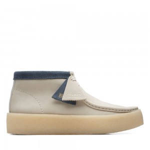 Pánské Kotníkové Boty Clarks Wallabee Cup Boot Bílé | CZ-037251