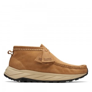 Pánské Kotníkové Boty Clarks Wallabee Eden Tmavě Hnědé | CZ-450619