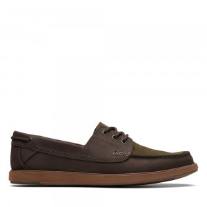 Pánské Loafers Clarks Bratton Lodní Tmavě Hnědé | CZ-382976