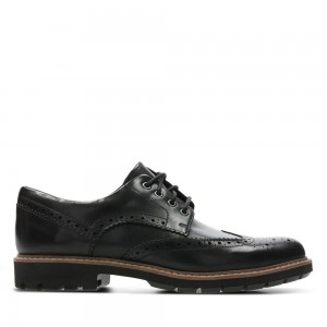 Pánské Společenské Boty Clarks Batcombe Wing Černé | CZ-376849