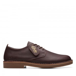 Pánské Společenské Boty Clarks Desert London Evo Tmavě Hnědé | CZ-472398