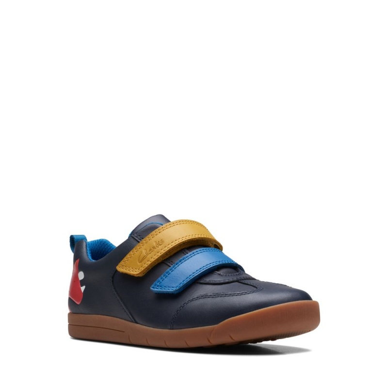 Chlapecké Obuv Clarks Den Play Tmavě Blankyt | CZ-104923