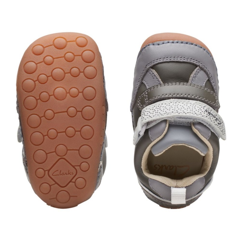 Chlapecké Obuv Clarks Tiny Print Toddler Šedé | CZ-810792