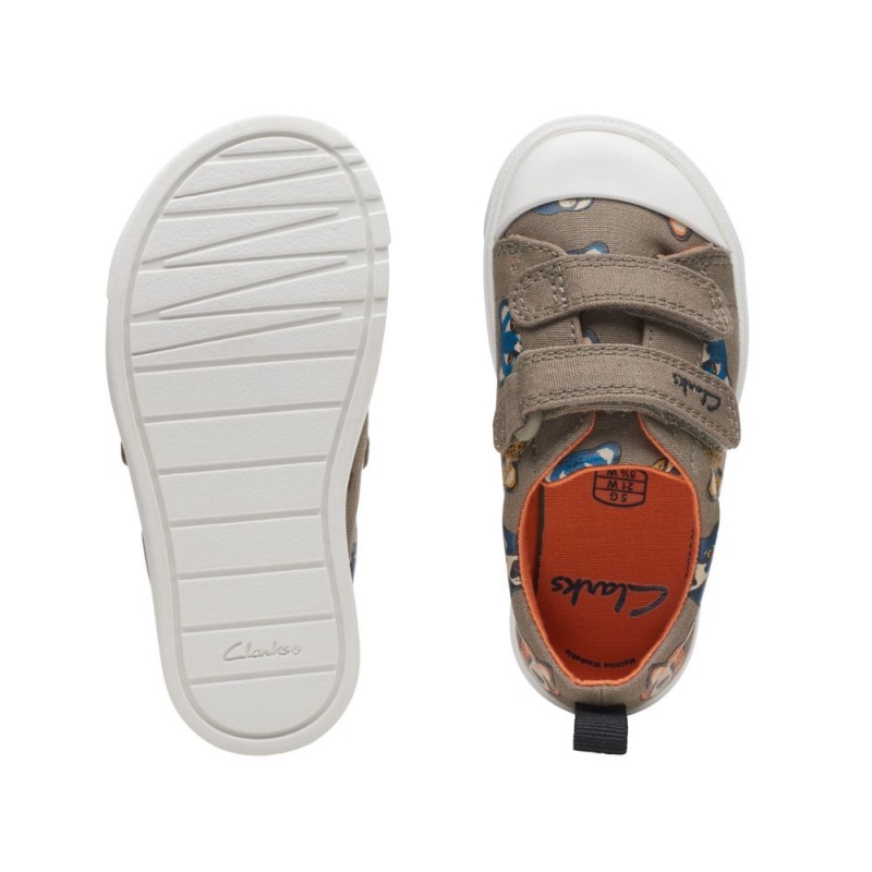 Chlapecké Plátěné Boty Clarks City Bright Toddler Hnědožlutý | CZ-914873