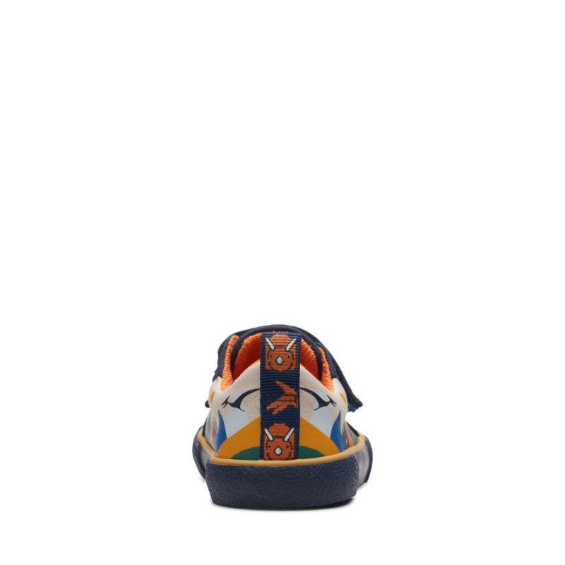 Chlapecké Plátěné Boty Clarks Foxing Play Toddler Tmavě Blankyt | CZ-732610