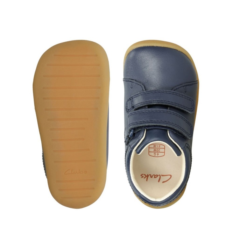 Chlapecké Plátěné Boty Clarks Roamer Craft Toddler Tmavě Blankyt | CZ-064873