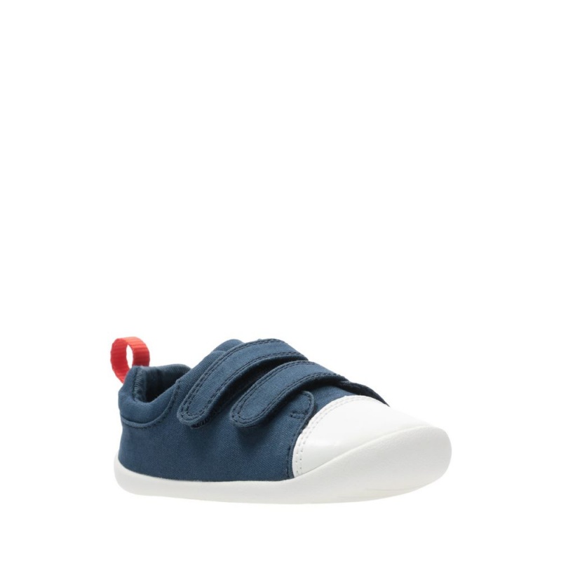 Chlapecké Plátěné Boty Clarks Roamer Craft Toddler Tmavě Blankyt | CZ-514027