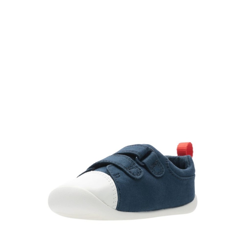 Chlapecké Plátěné Boty Clarks Roamer Craft Toddler Tmavě Blankyt | CZ-514027