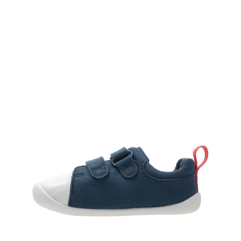 Chlapecké Plátěné Boty Clarks Roamer Craft Toddler Tmavě Blankyt | CZ-514027