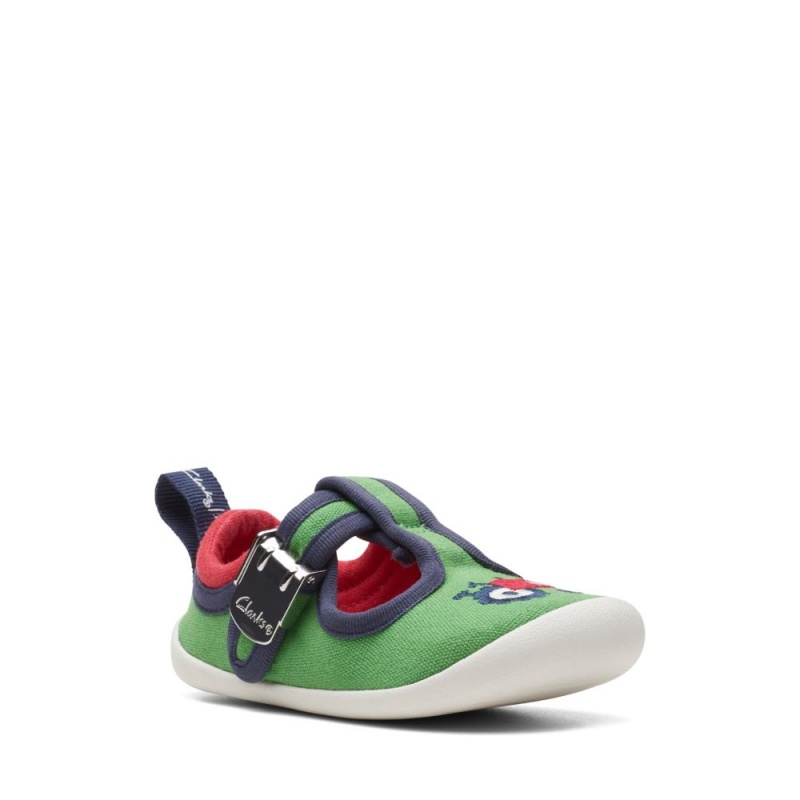 Chlapecké Plátěné Boty Clarks Roamer Reen Toddler Zelene | CZ-698413