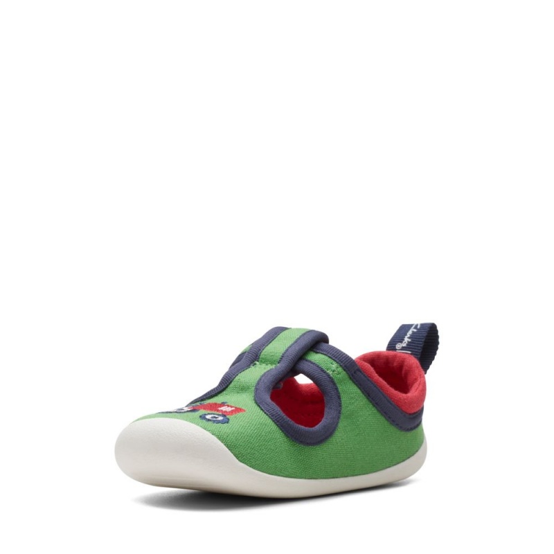 Chlapecké Plátěné Boty Clarks Roamer Reen Toddler Zelene | CZ-698413