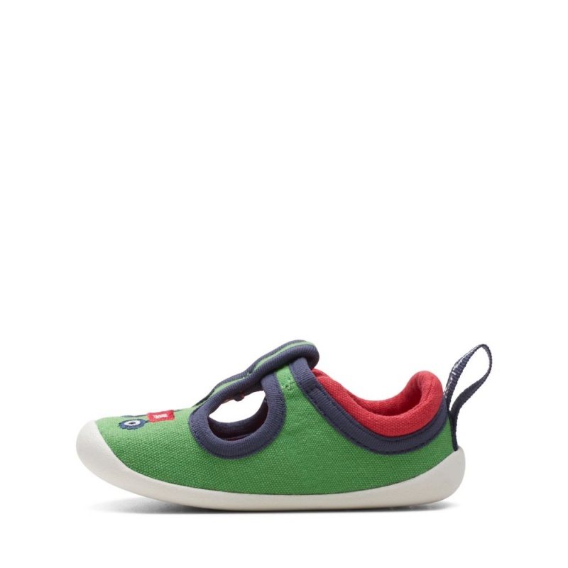 Chlapecké Plátěné Boty Clarks Roamer Reen Toddler Zelene | CZ-698413