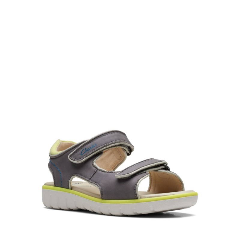 Chlapecké Sandály Clarks Roam Plane Older Šedé | CZ-423850