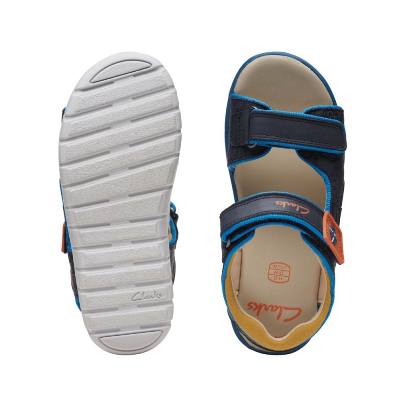 Chlapecké Sandály Clarks Roam Plane Tmavě Blankyt | CZ-307862