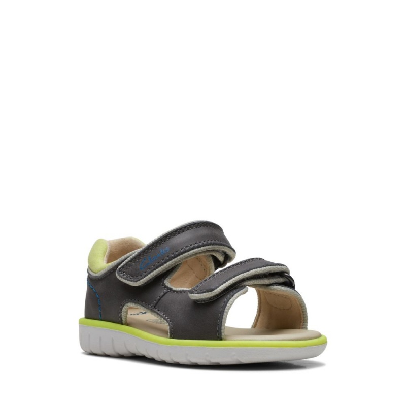 Chlapecké Sandály Clarks Roam Plane Toddler Šedé | CZ-028714