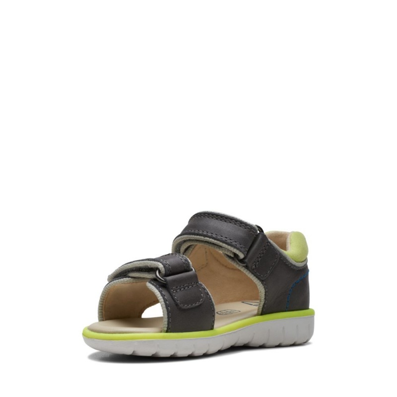 Chlapecké Sandály Clarks Roam Plane Toddler Šedé | CZ-028714