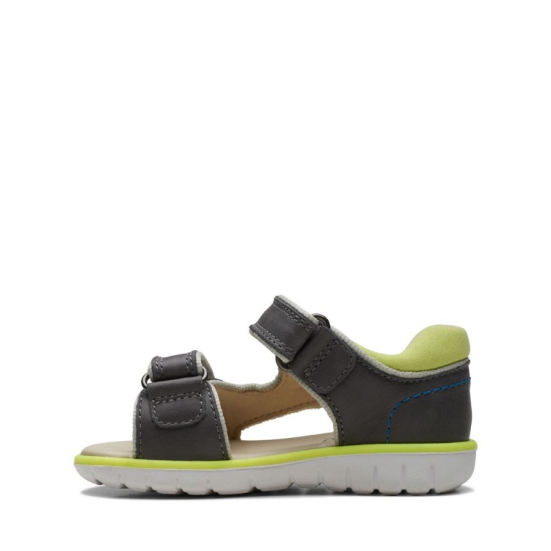 Chlapecké Sandály Clarks Roam Plane Toddler Šedé | CZ-028714