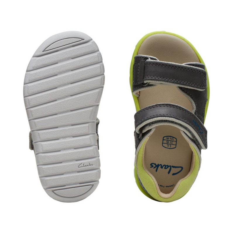 Chlapecké Sandály Clarks Roam Plane Toddler Šedé | CZ-028714