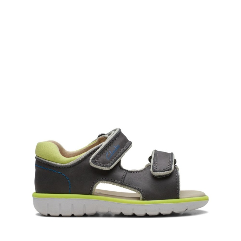 Chlapecké Sandály Clarks Roam Plane Toddler Šedé | CZ-028714