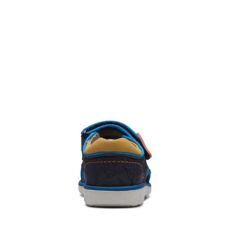 Chlapecké Sandály Clarks Roam Plane Toddler Tmavě Blankyt | CZ-627843