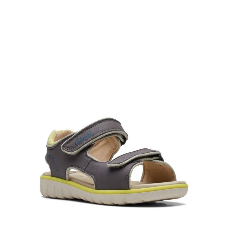 Chlapecké Sandály Clarks Roam Plane Šedé | CZ-019274