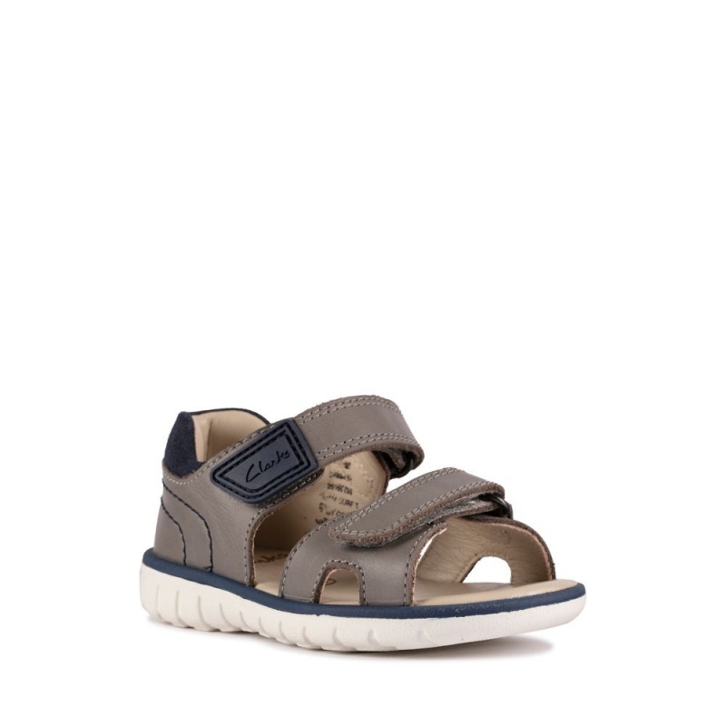 Chlapecké Sandály Clarks Roam Surf Toddler Šedé | CZ-702485