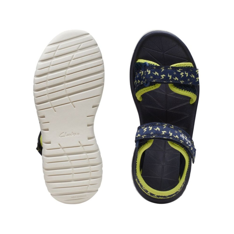 Chlapecké Sandály Clarks Surfing Tide Tmavě Blankyt | CZ-542786