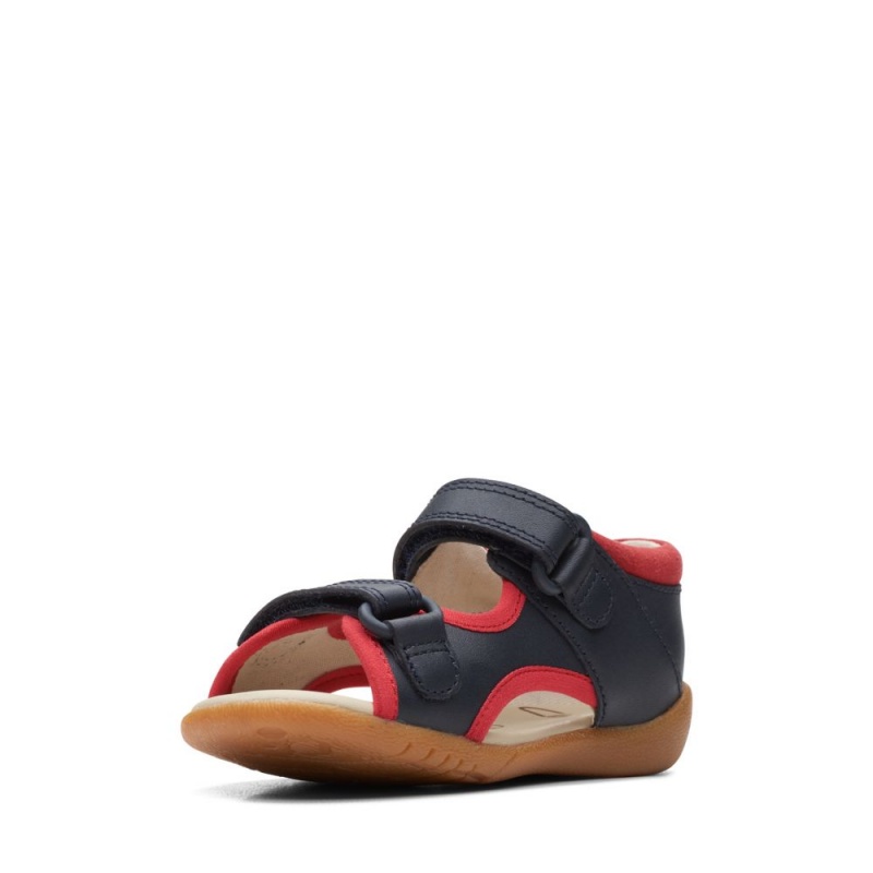 Chlapecké Sandály Clarks Zora Jungle Toddler Tmavě Blankyt Červené | CZ-497251