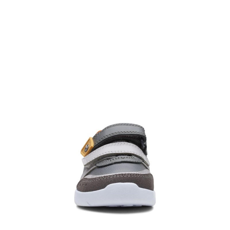 Chlapecké Tenisky Clarks Ath Roar Toddler Šedé | CZ-890637