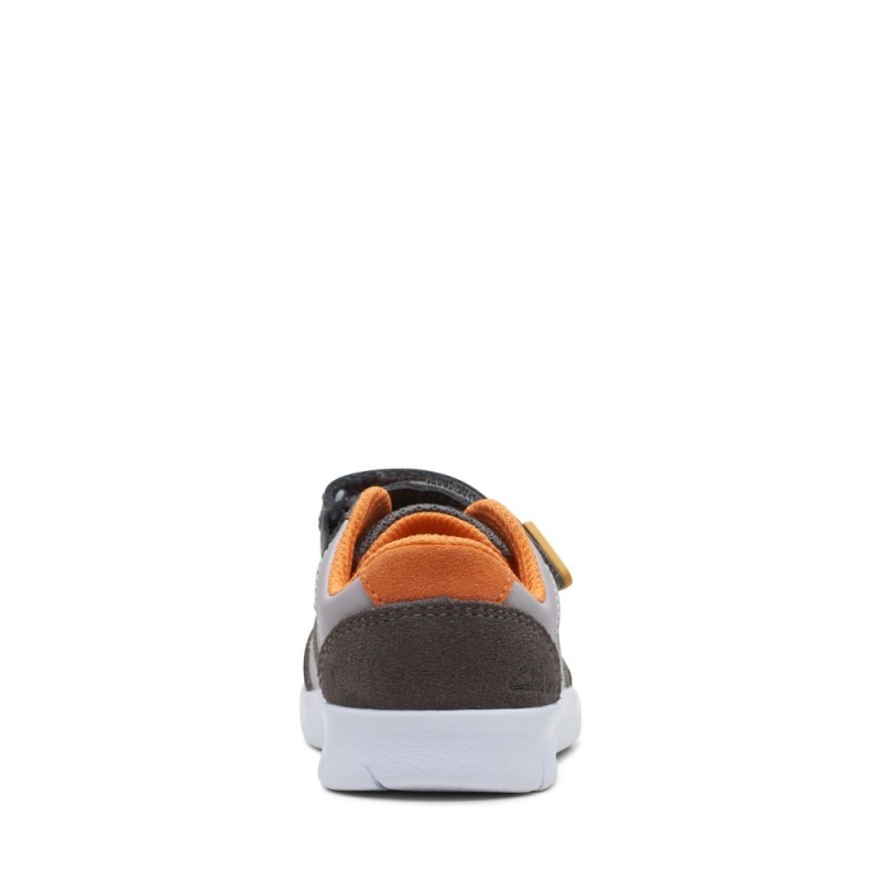 Chlapecké Tenisky Clarks Ath Roar Toddler Šedé | CZ-890637