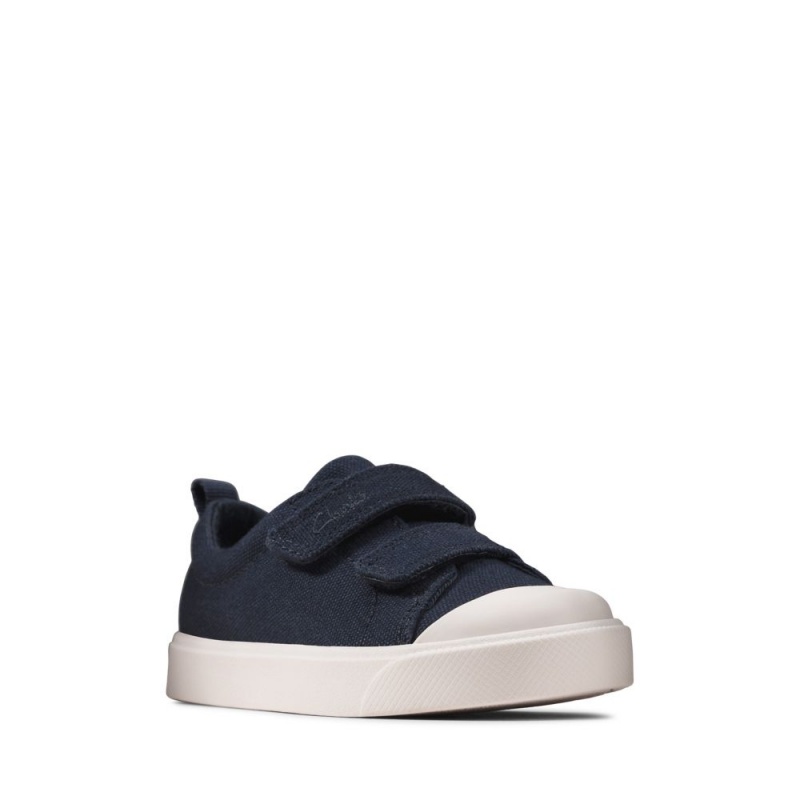 Chlapecké Tenisky Clarks City Bright Toddler Tmavě Blankyt | CZ-485260