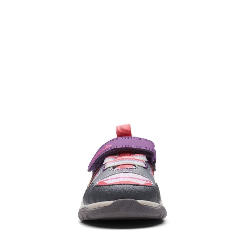 Chlapecké Tenisky Clarks Feather Jump Toddler Fialové | CZ-564218